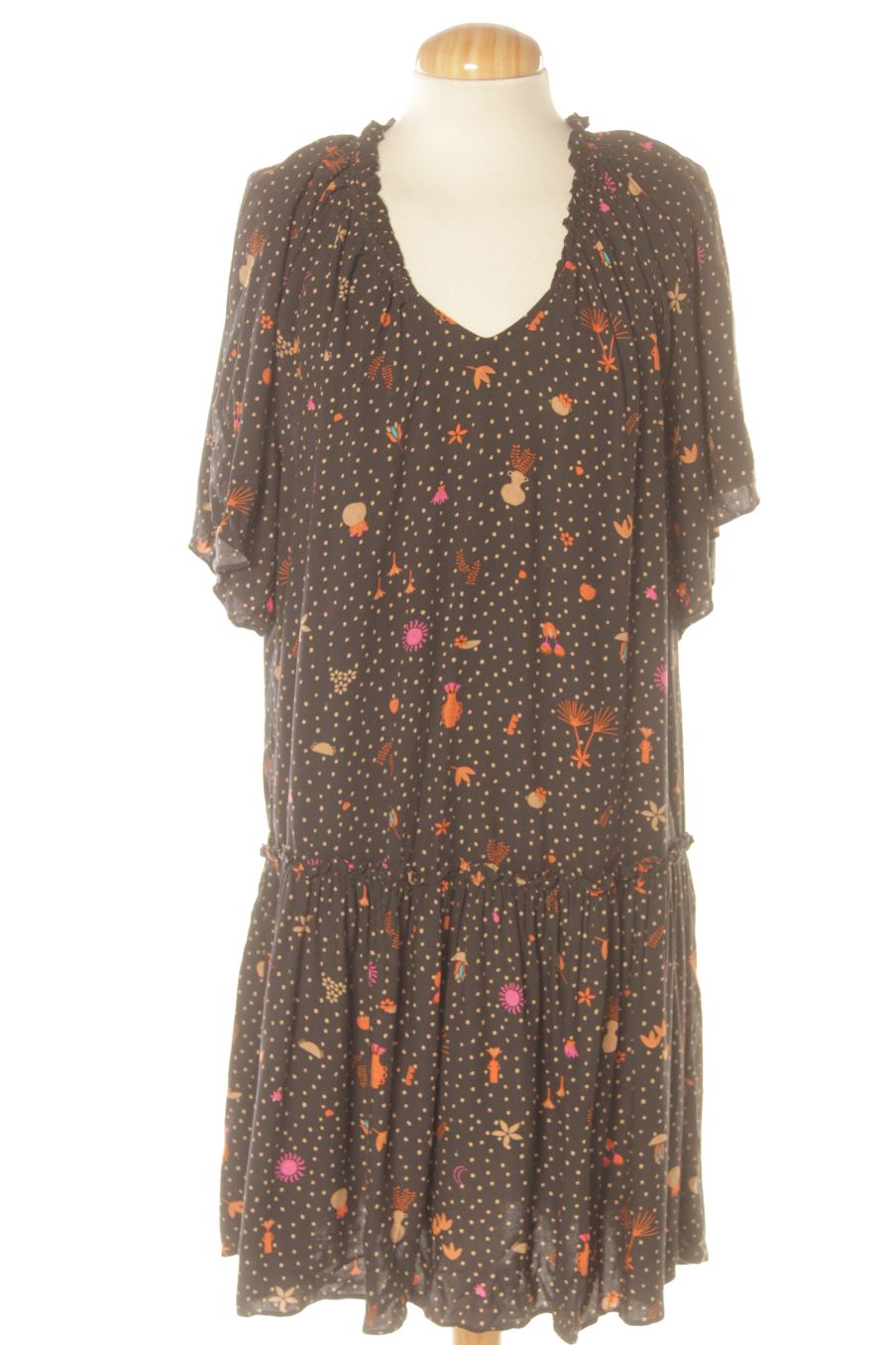 Robe casual Des Petits Hauts de la taille XL, de couleur imprimés