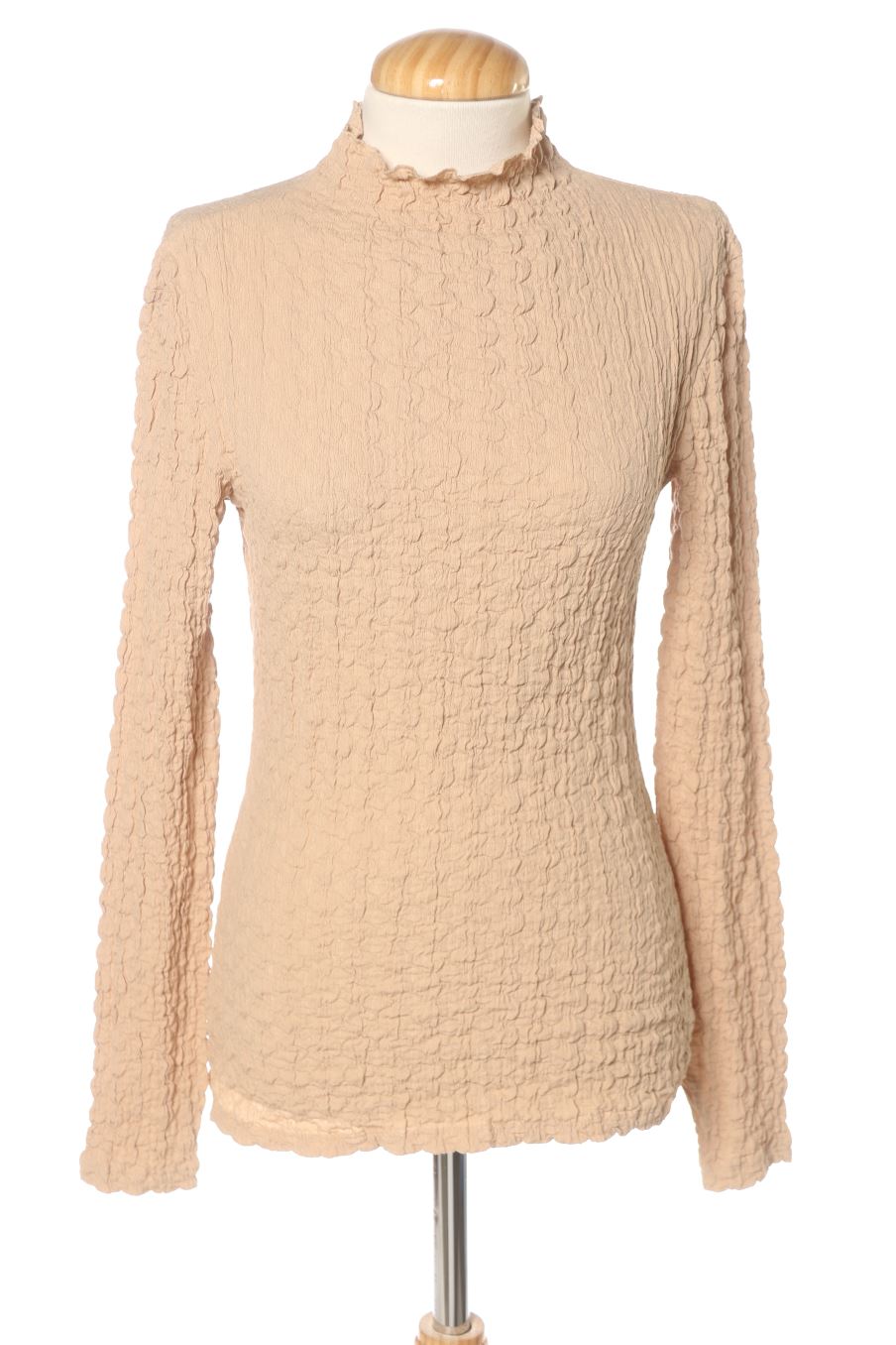 Blusa de manga larga de Zara de la talla M, de color beige