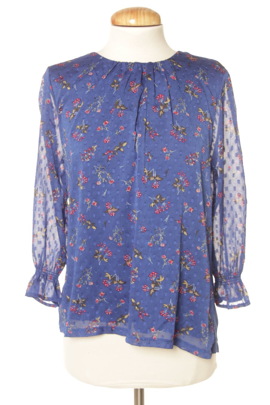 Blouse à manches longues Cortefiel de la taille S, de couleur fleurs