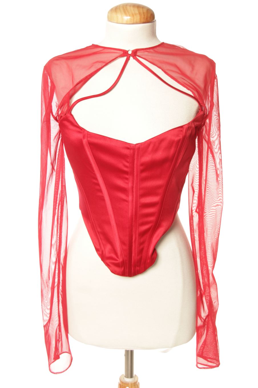 Blouse à manches longues Mistress Rocks de la taille M, de couleur rouge