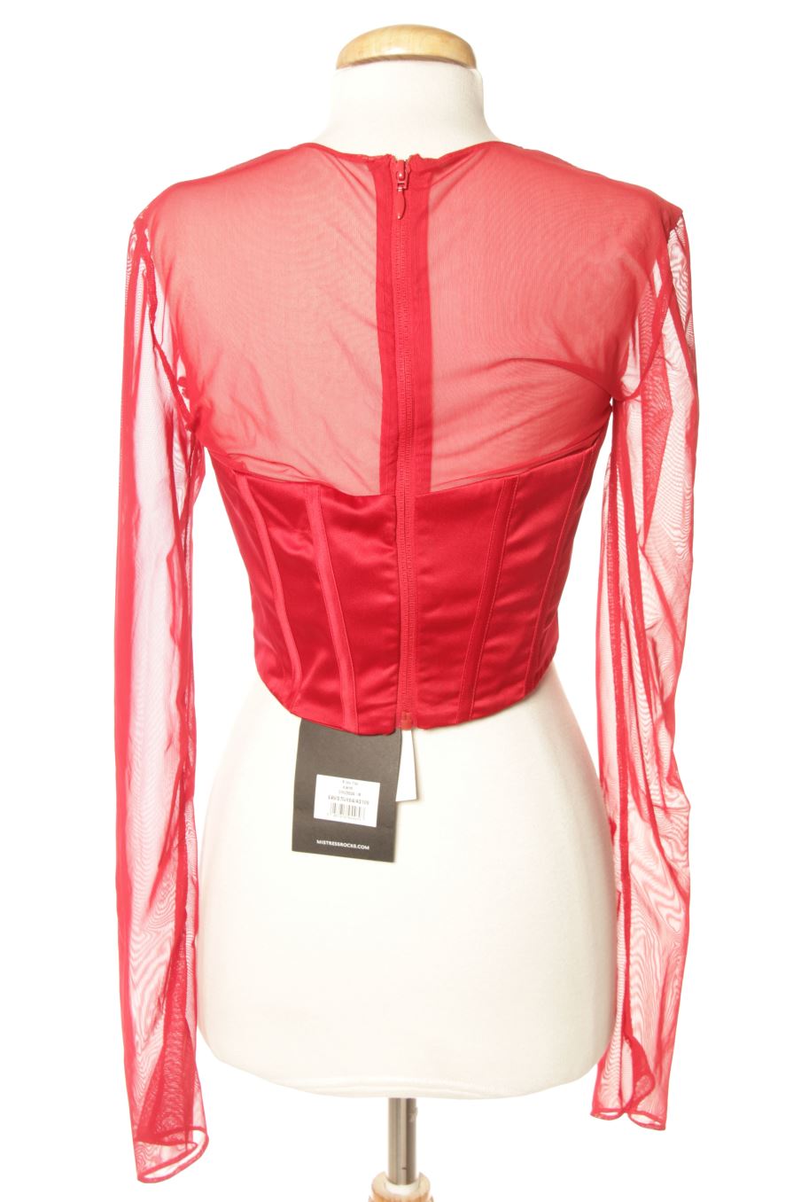 Blouse à manches longues Mistress Rocks de la taille M, de couleur rouge