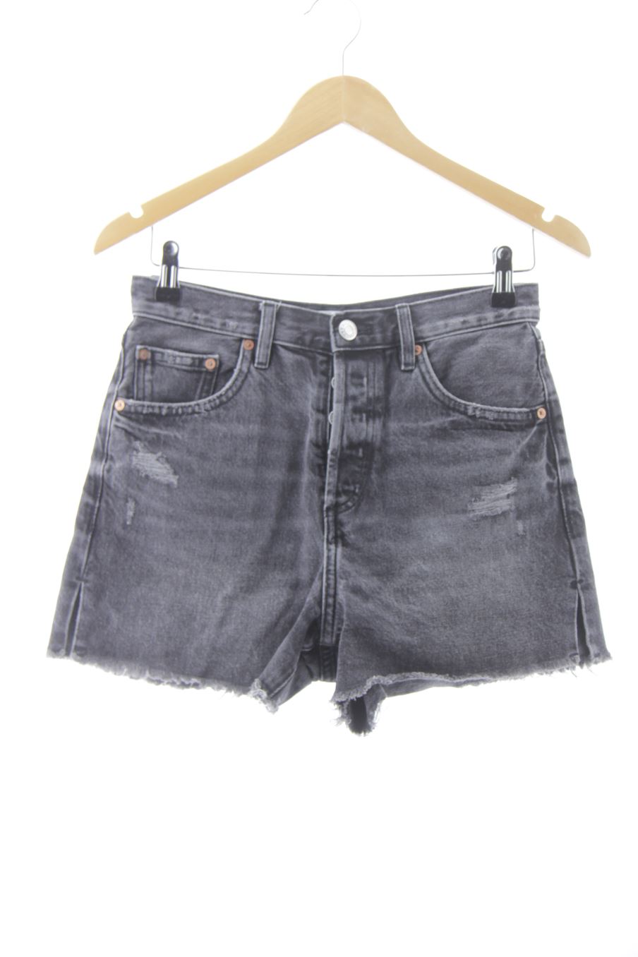 Shorts Mango de la taille 34, de couleur noir de denim