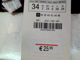 Pantalon Zara de la taille 34, de couleur bleu marine de denim