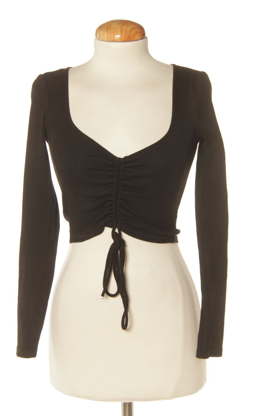 Top de Zara de la talla S, de color negro