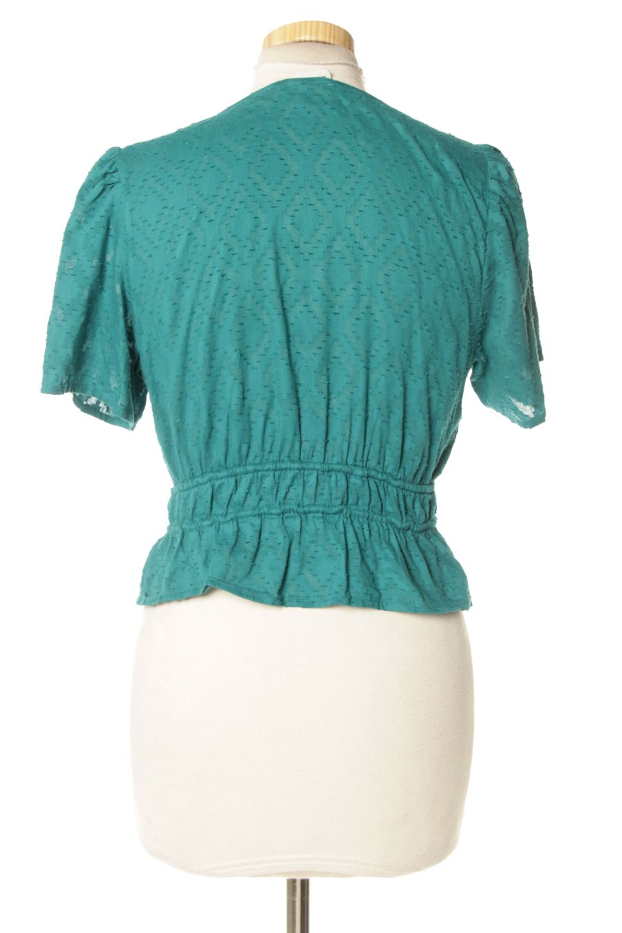 Blouse à manches courtes Brownie de la taille S, de couleur turquoise