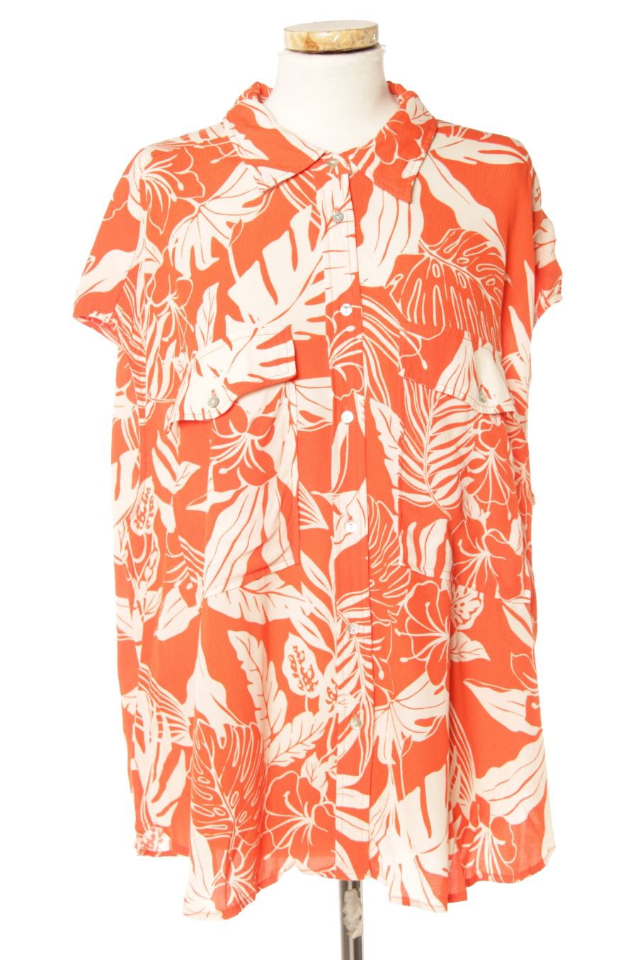 Camisa sin mangas de Mango de la talla SUPER XXL, de color naranja