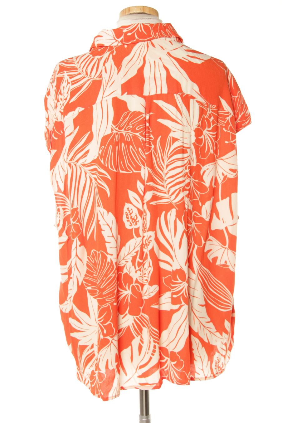 Camisa sin mangas de Mango de la talla SUPER XXL, de color naranja