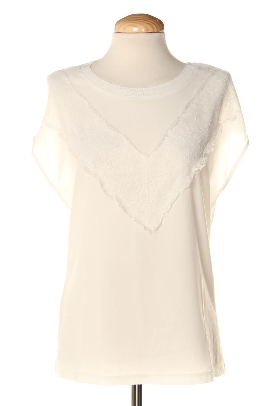 Blouse à manches courtes Mango de la taille S, de couleur blanc