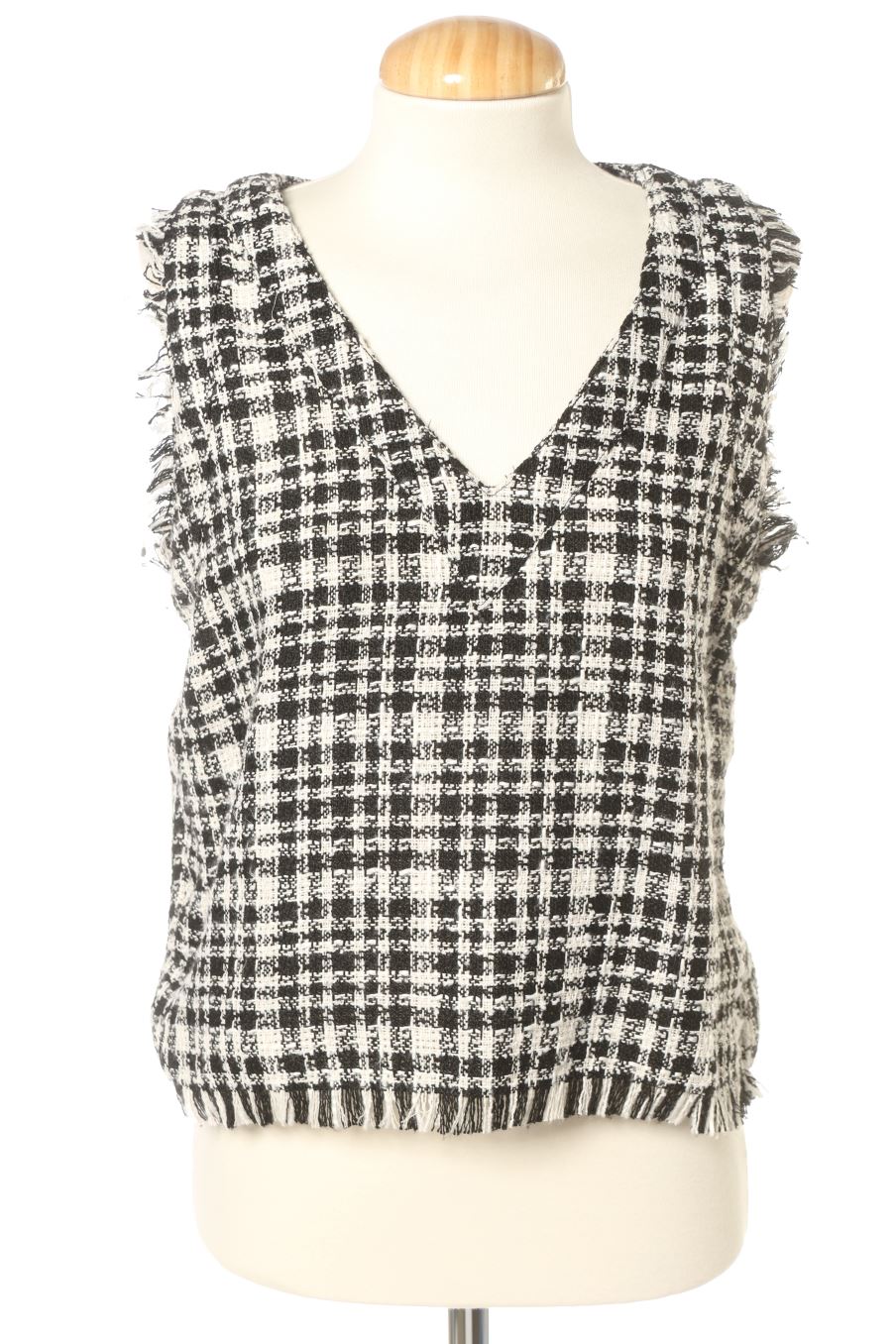 Top Stradivarius de la taille S, de couleur carreaux