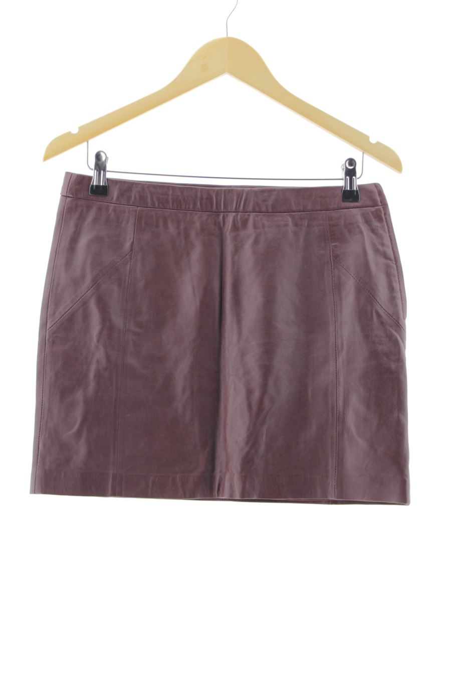 Jupe Promod de la taille 36 de couleur bordeaux de cuir et daim