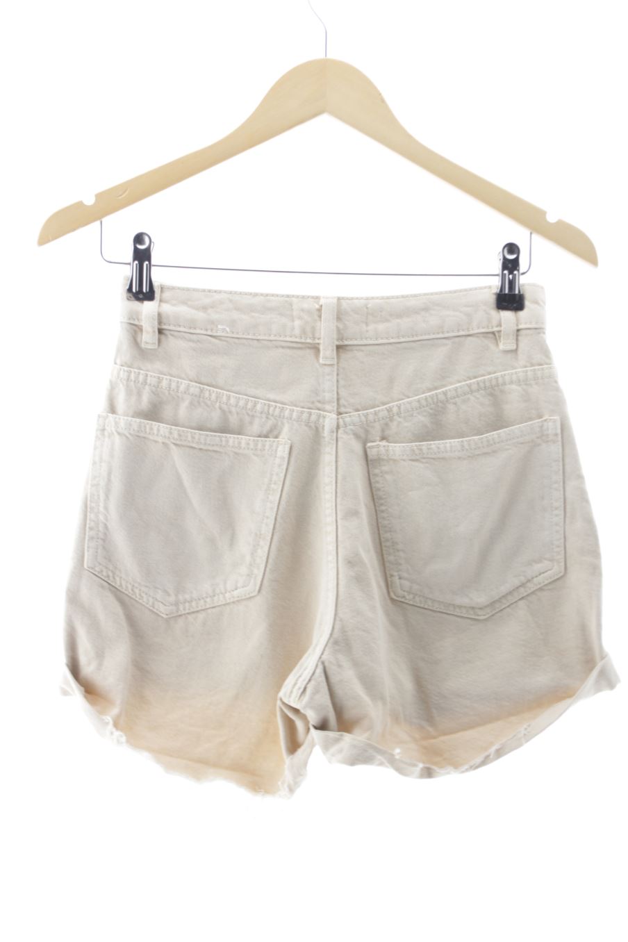 Kurze Hose von Mango Größe 32, Farbe Beige, aus Jeanskleidung für