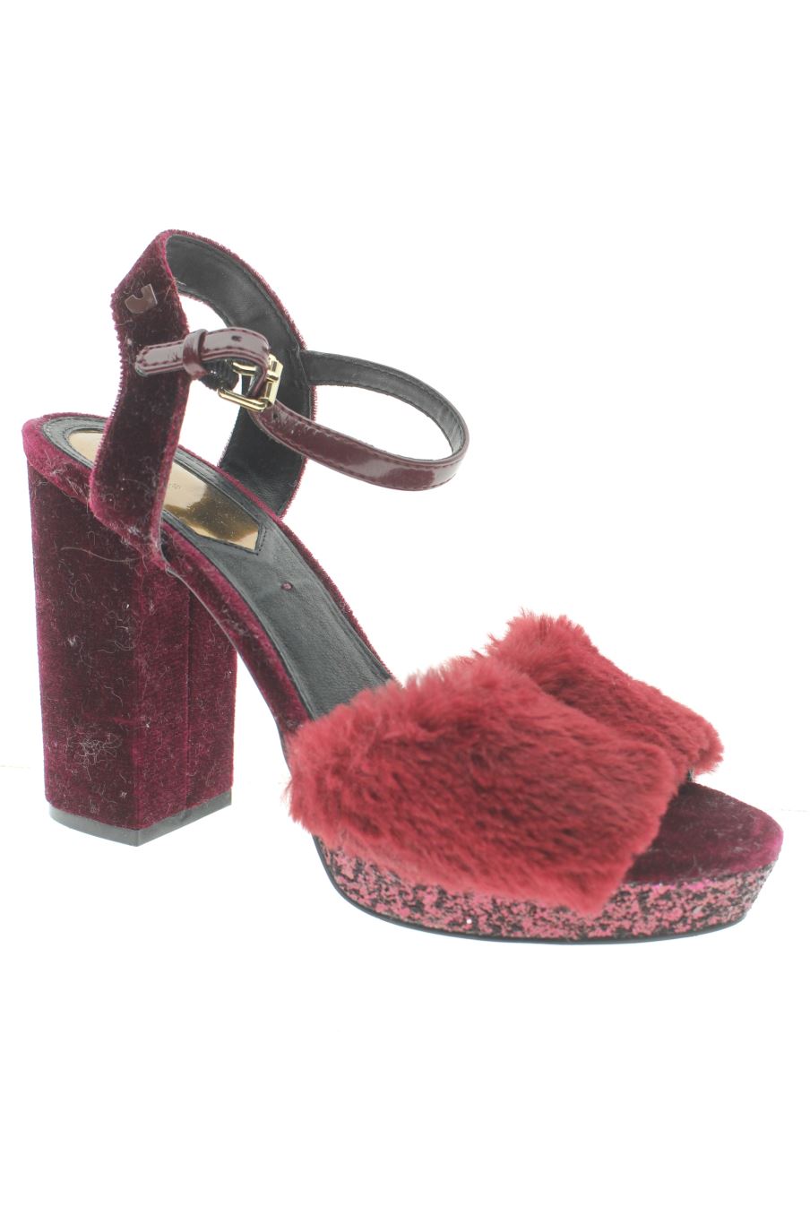 Sandalias tacon de Gioseppo de la talla 39, de color burdeos de