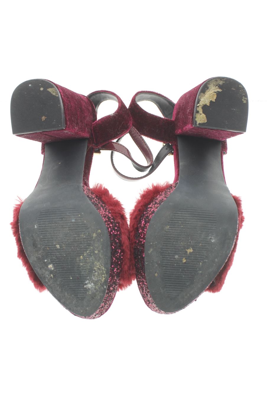 Sandalias tacon de Gioseppo de la talla 39, de color burdeos de