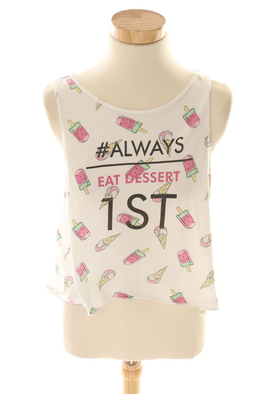 Camiseta sin mangas de Pull & Bear de la talla S, de color blanco