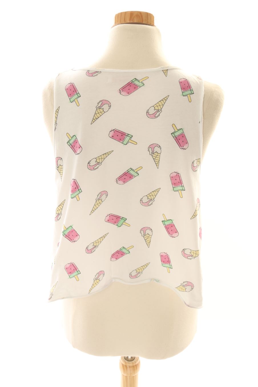 Camiseta sin mangas de Pull & Bear de la talla S, de color blanco
