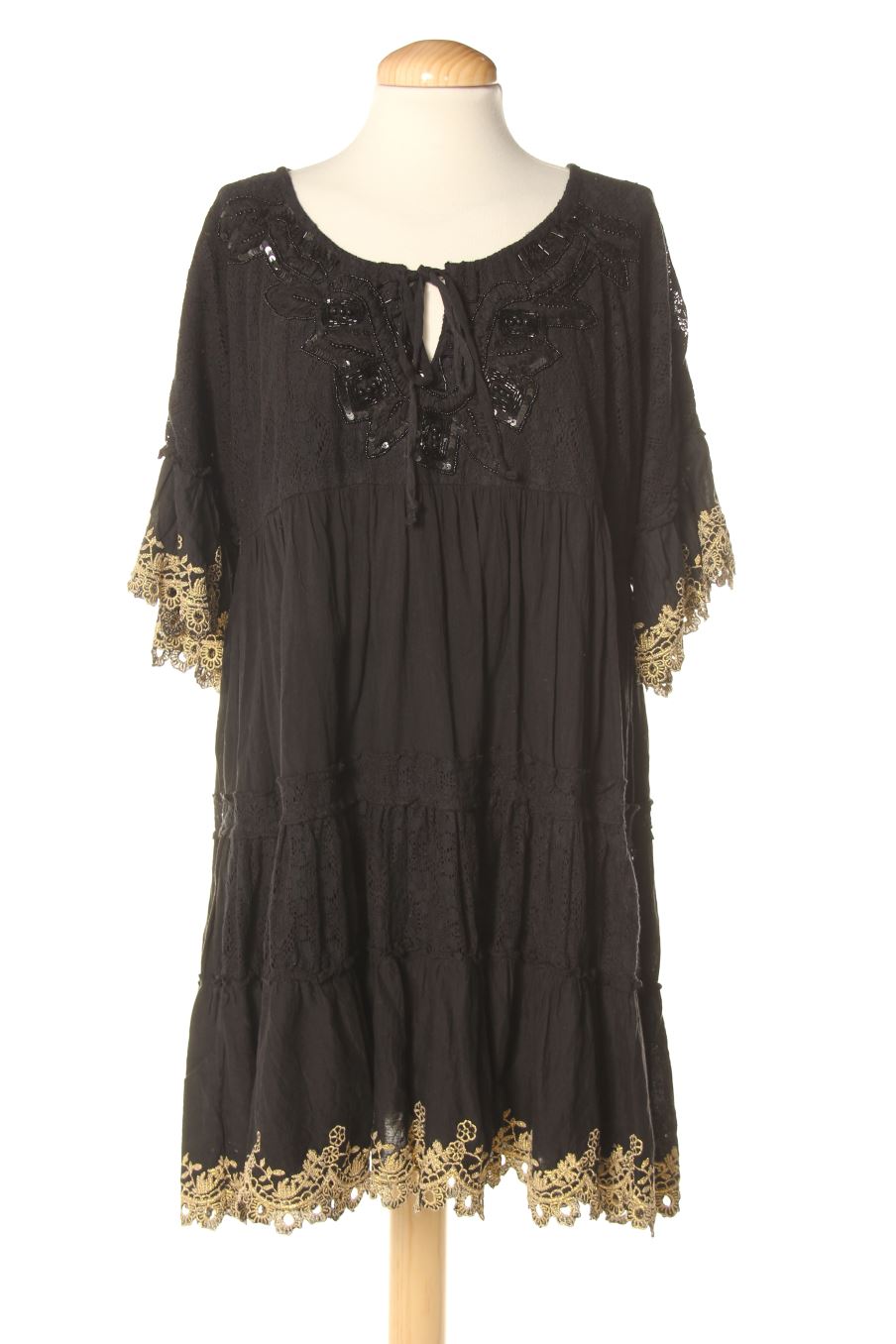 Einfaches Kleid von Peace + Love Größe M, Farbe Schwarz, für