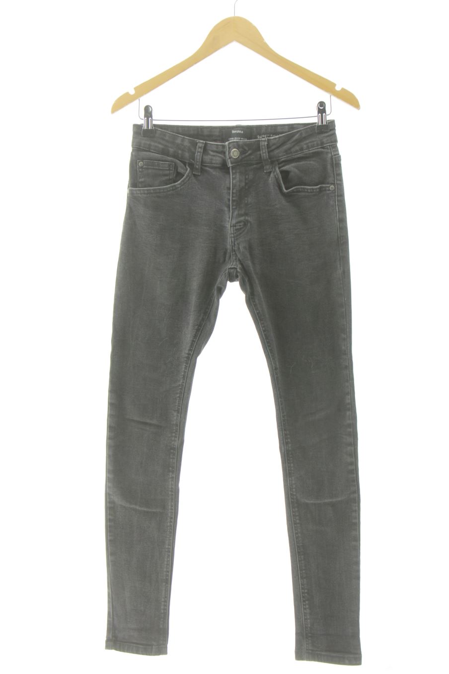 Vaquero de Bershka de la talla 36, de color negro de ropa vaquera