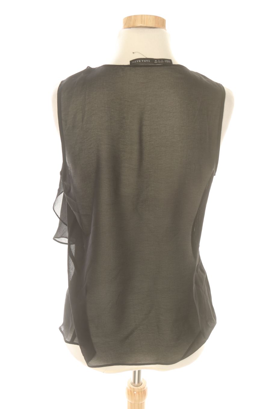 Top de Zara de la talla S, de color negro