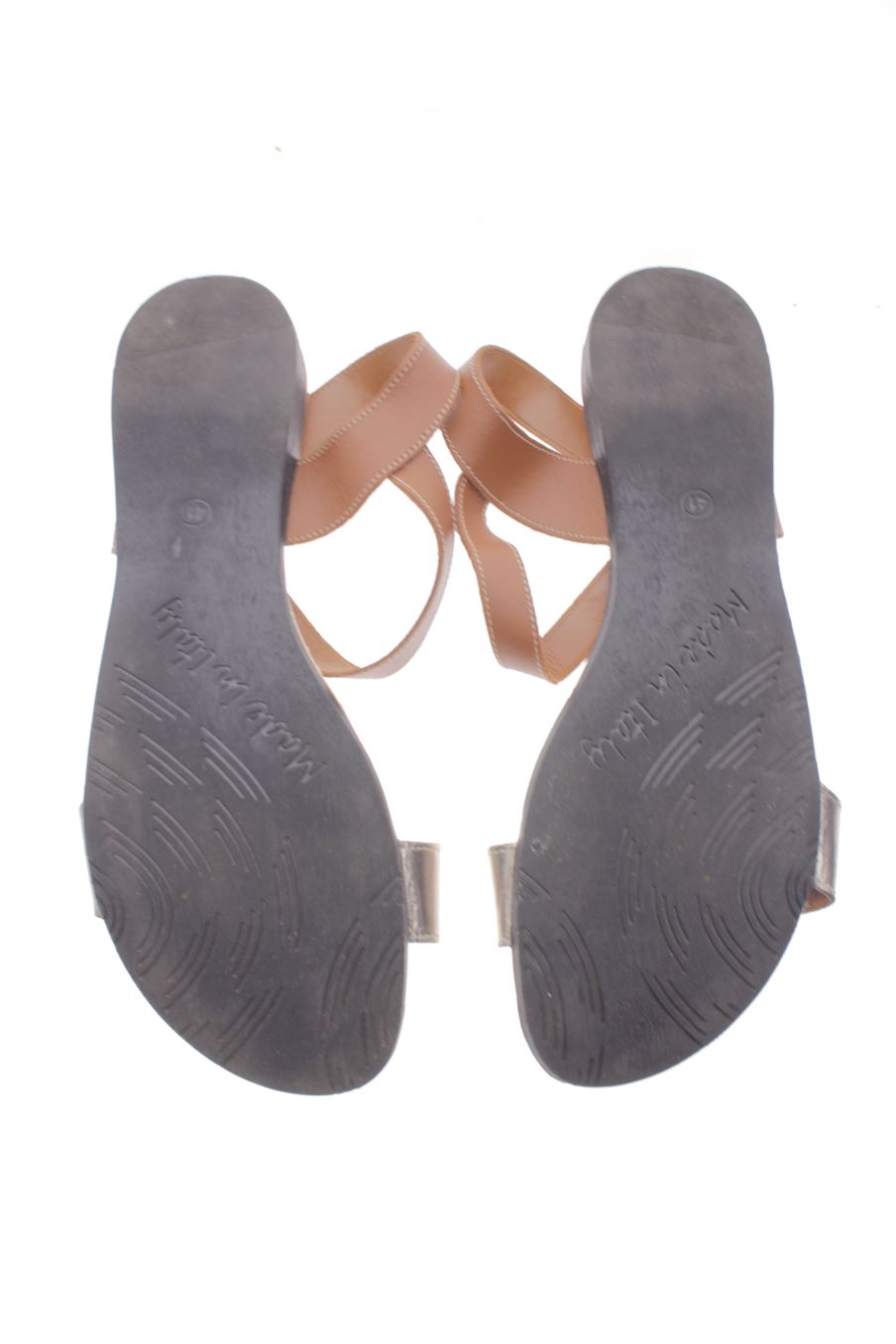 Sandalias planas de Valérie de la talla 41, de color plateado de