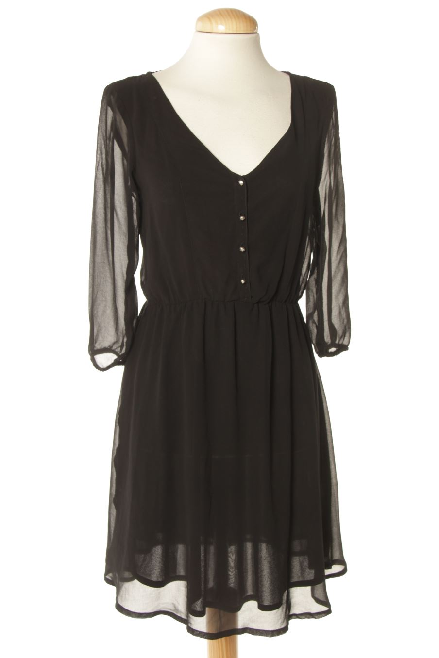 Einfaches Kleid von Bershka Größe S, Farbe Schwarz, für