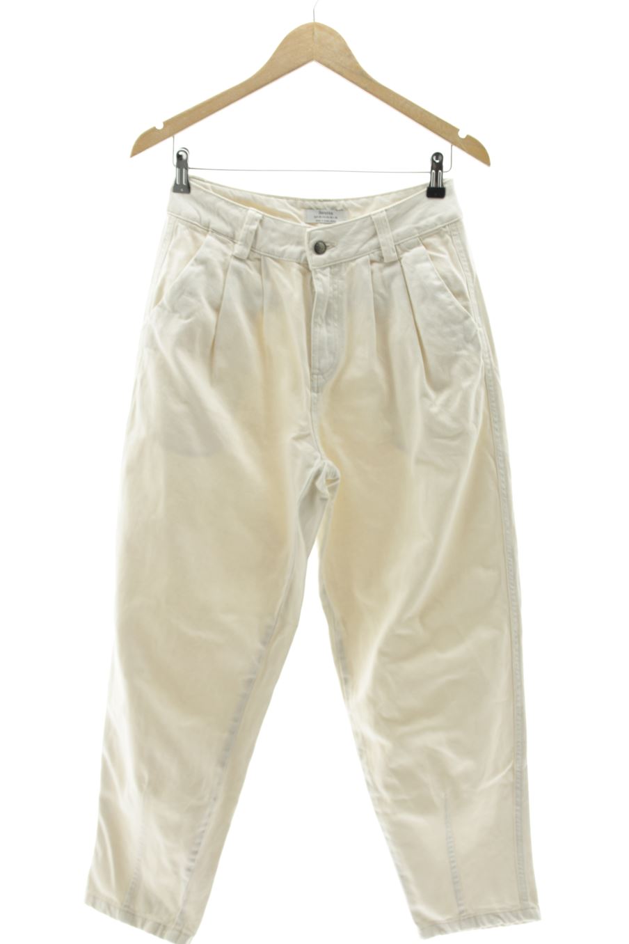 Pantalon Casual Bershka de la taille 36, de couleur beige
