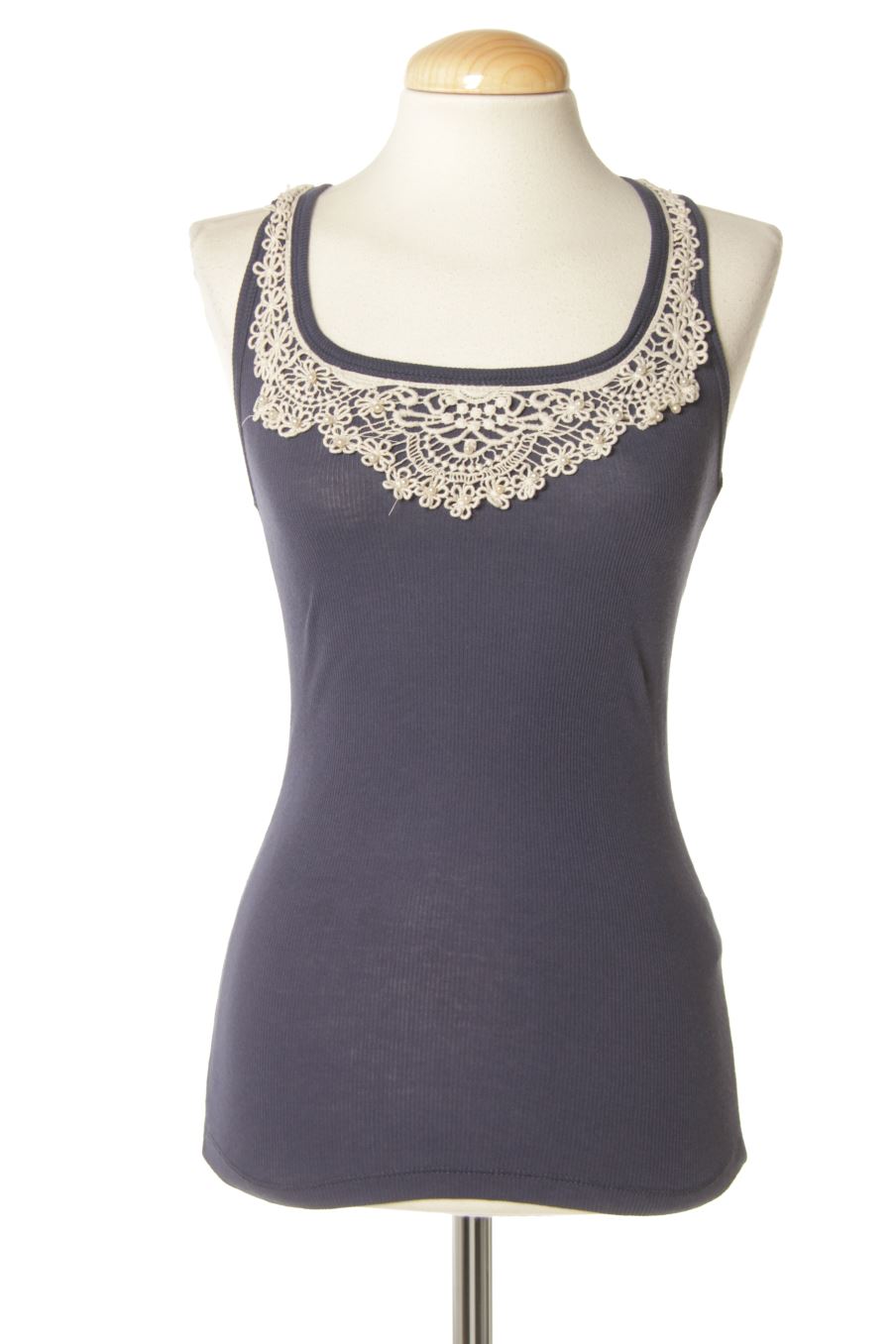 Camiseta sin mangas de Stradivarius de la talla S, de color azul marino