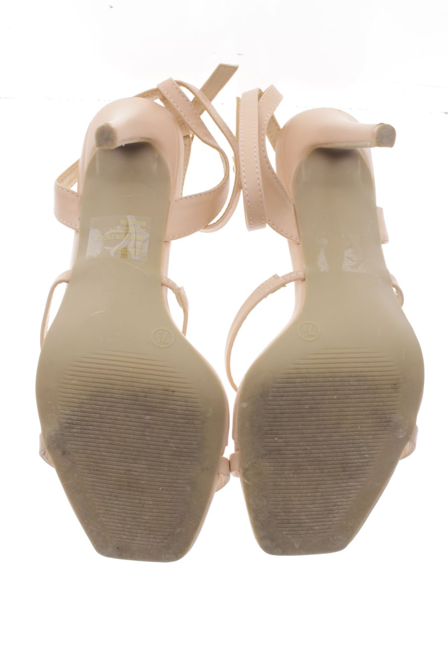 Sandalias tacon de LULUS de la talla 39, de color beige de