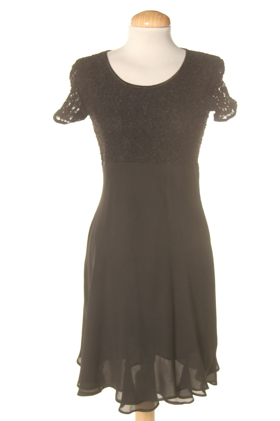 Robe casual El Corte Ingles de la taille 38, de couleur noir
