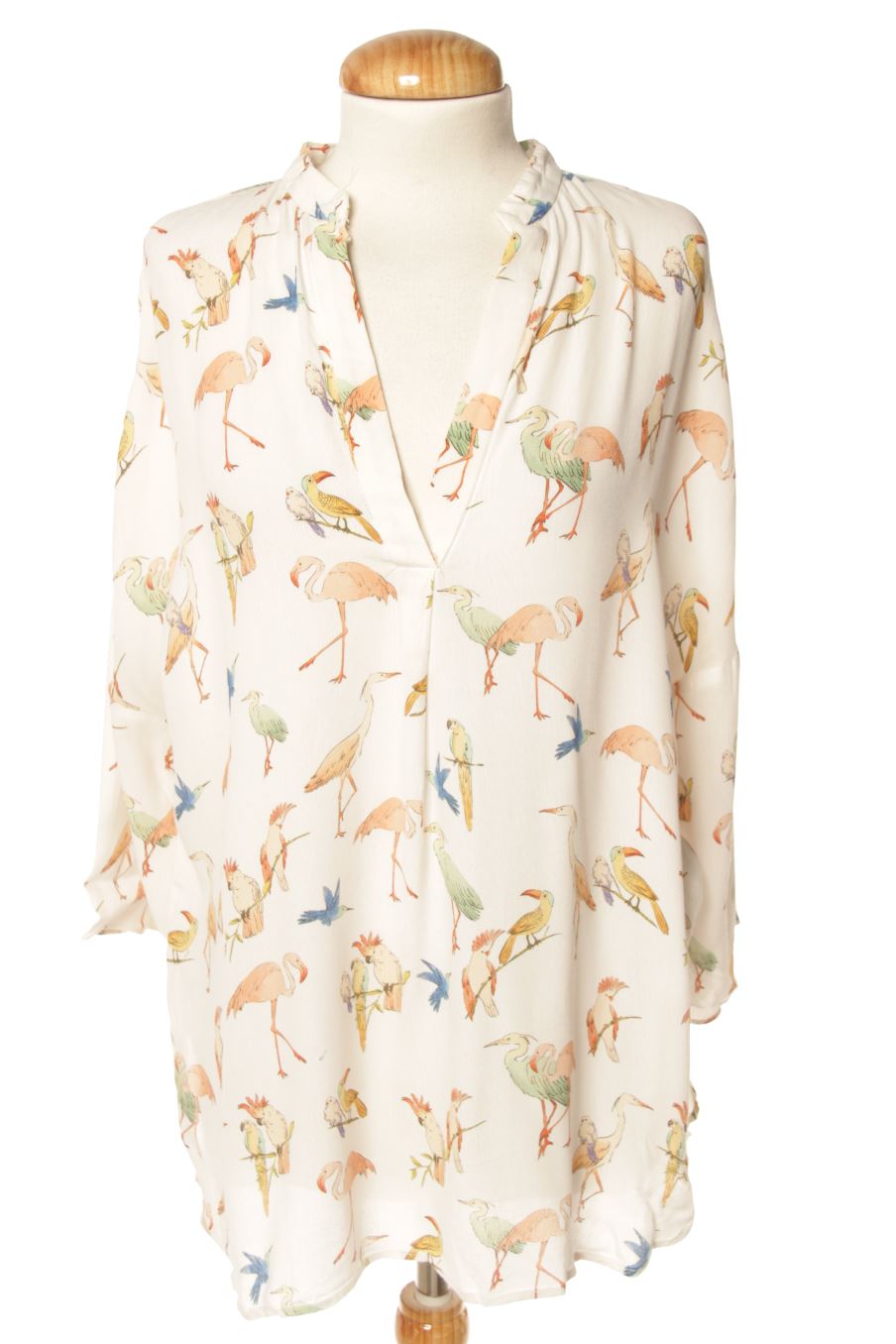 Blouse à manches courtes Zara de la taille S, de couleur imprimés