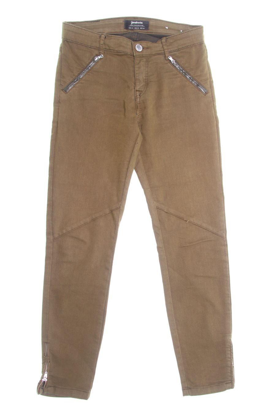 Jeans Stradivarius de la taille 34, de couleur vert de denim