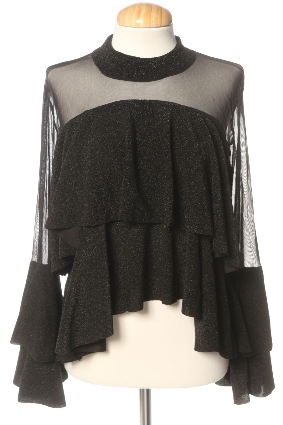Blouse à manches longues Tendance de la taille M, de couleur noir
