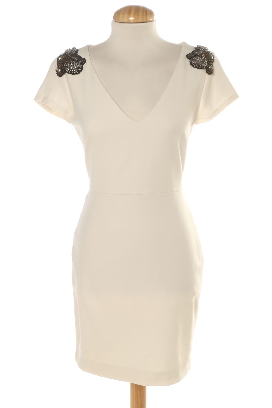 Robe casual Trafaluc de la taille M, de couleur blanc