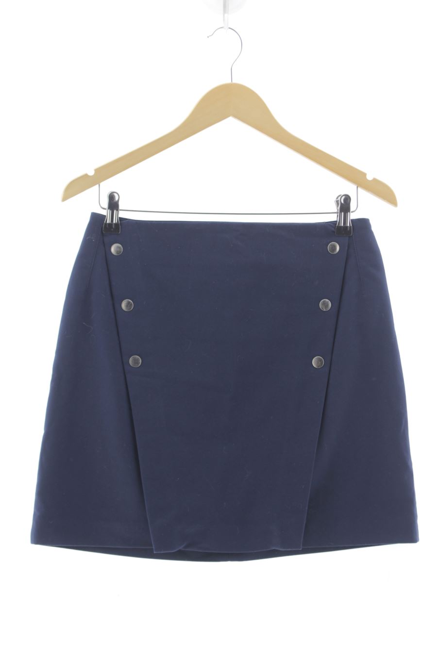 Falda de Zara de la talla M, de color azul marino