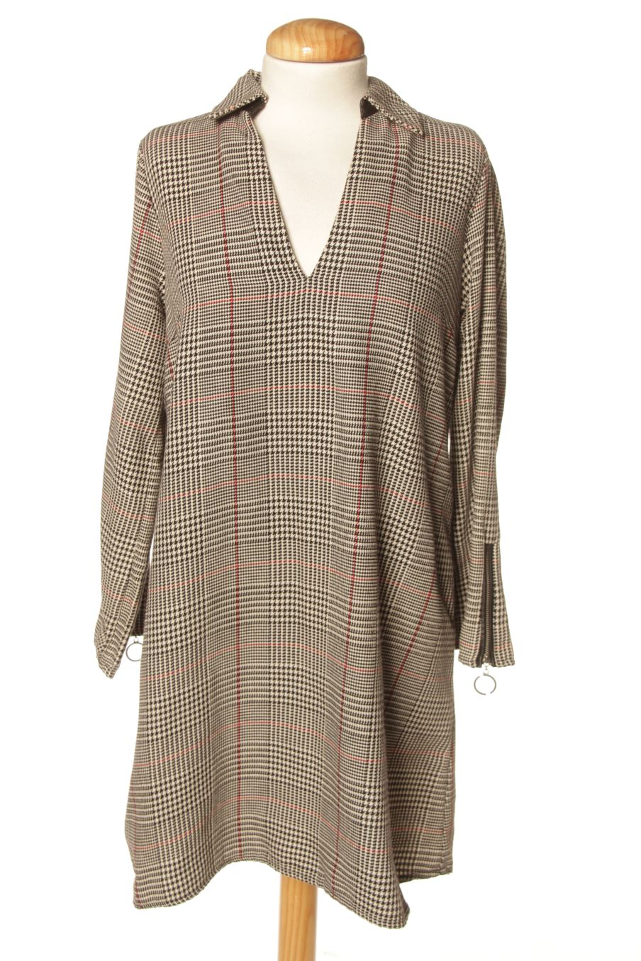 Robe casual Zara de la taille XS, de couleur carreaux