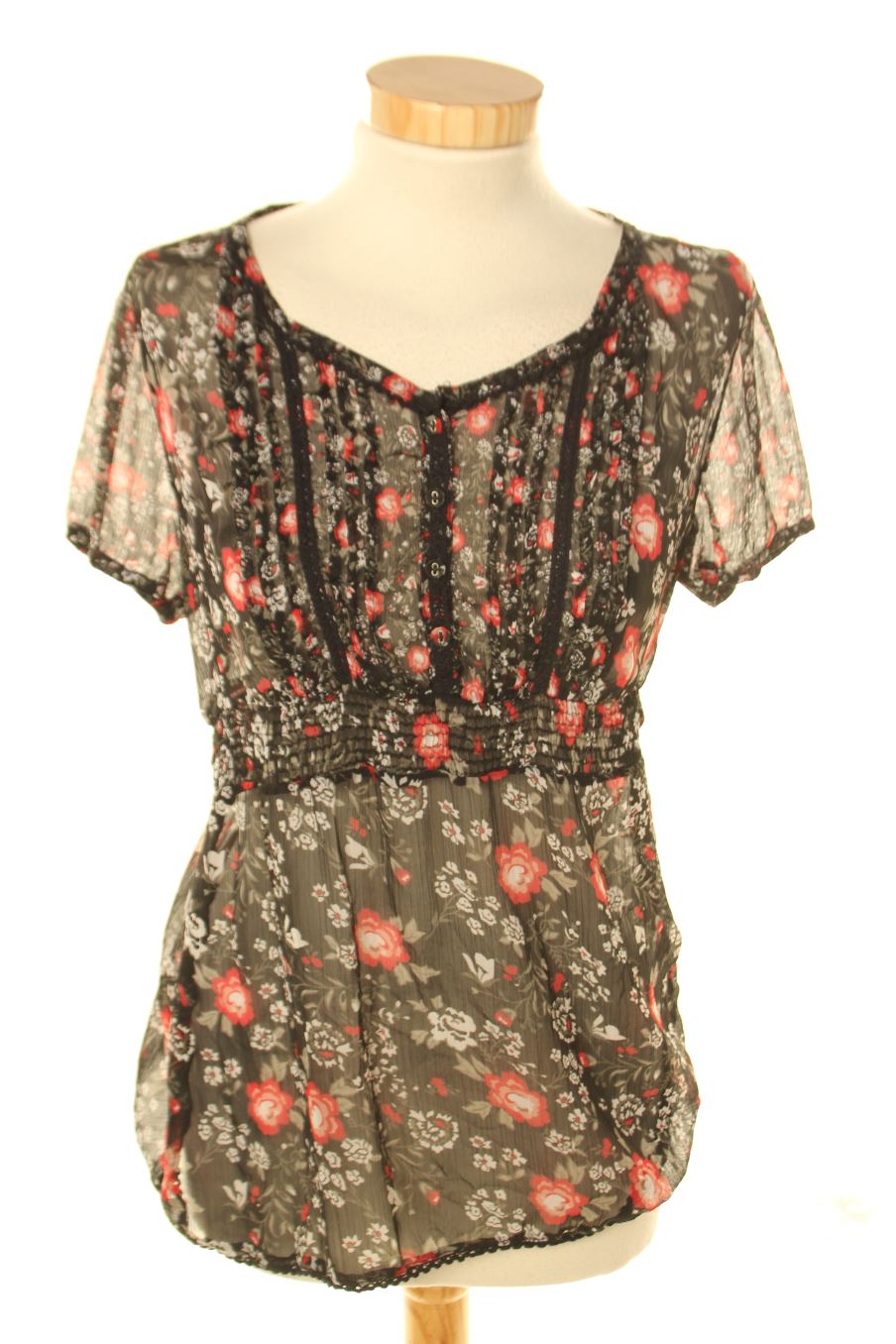 Kurzärmelige Bluse von Street one Größe 36, Farbe Geblümt, für