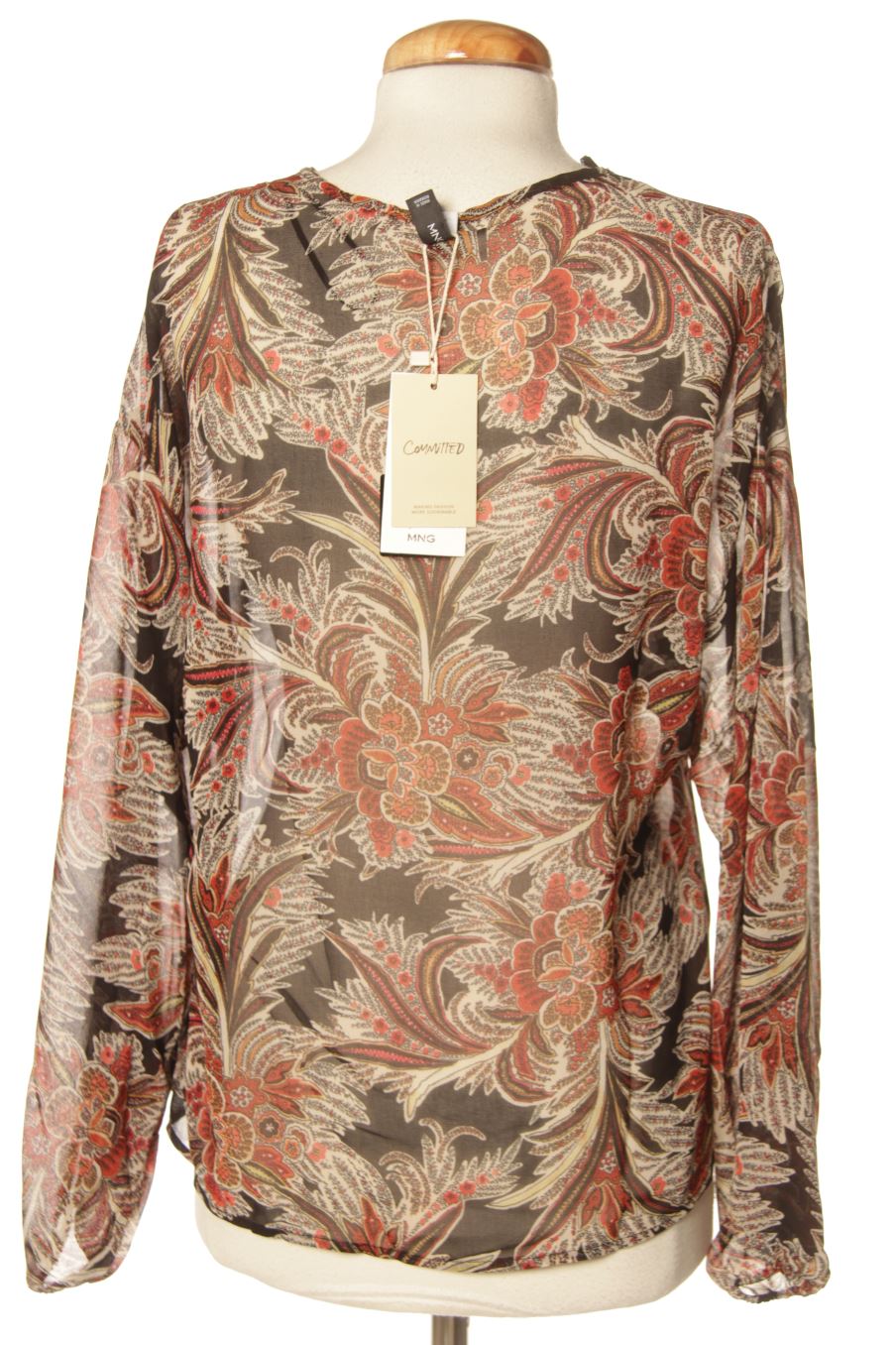Blouse à manches longues Mango de la taille XS, de couleur imprimés