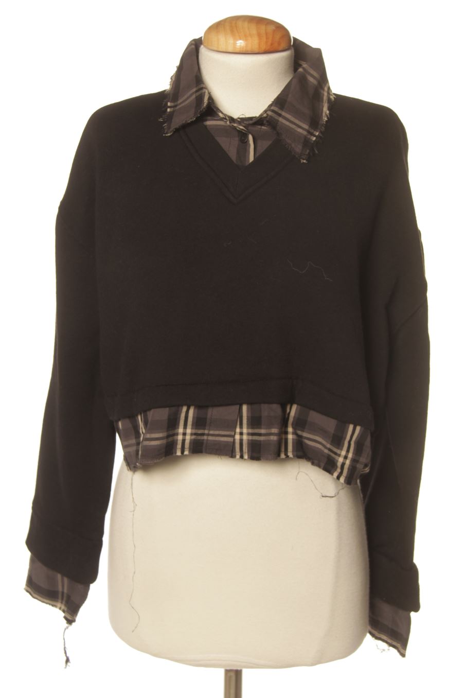 Sudadera de Zara de la talla S, de color negro