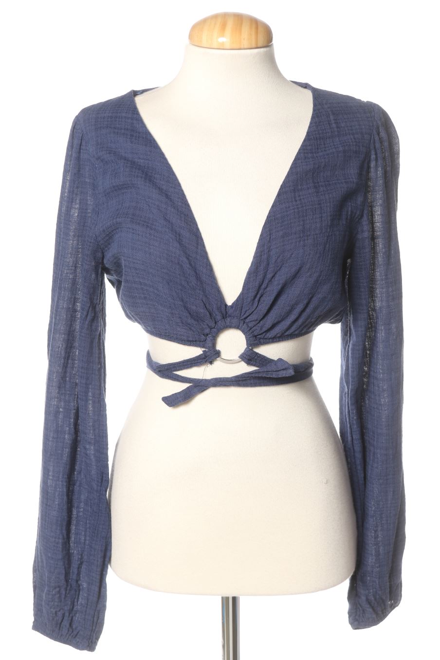 Blusa de manga larga de Pull & Bear de la talla M, de color azul marino