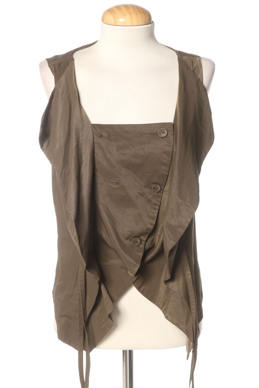 Chaleco de tela de Brandtex de la talla 38, de color marrón