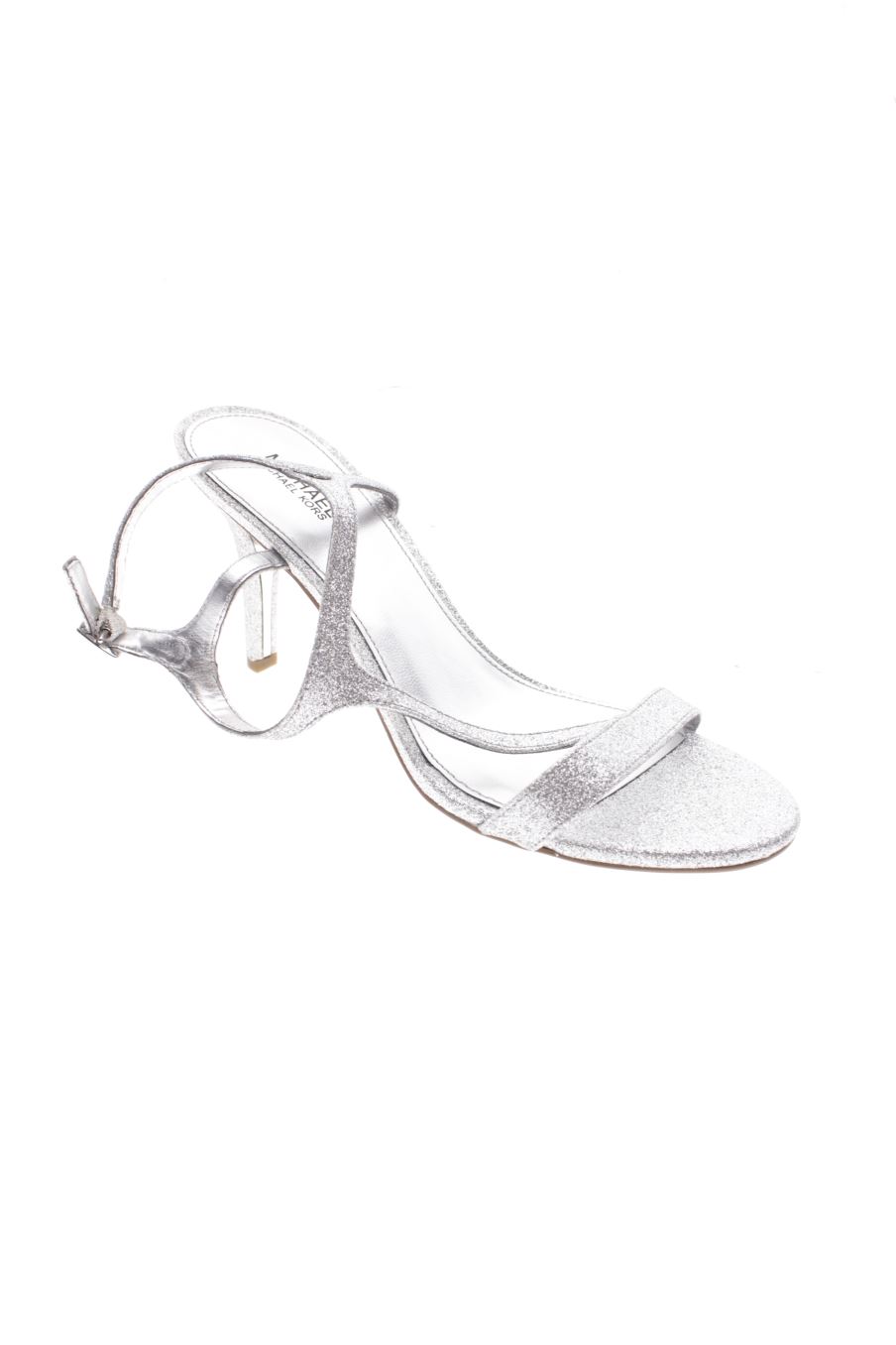 Sandalias tacon de Michael Kors de la talla 38, de color plateado de
