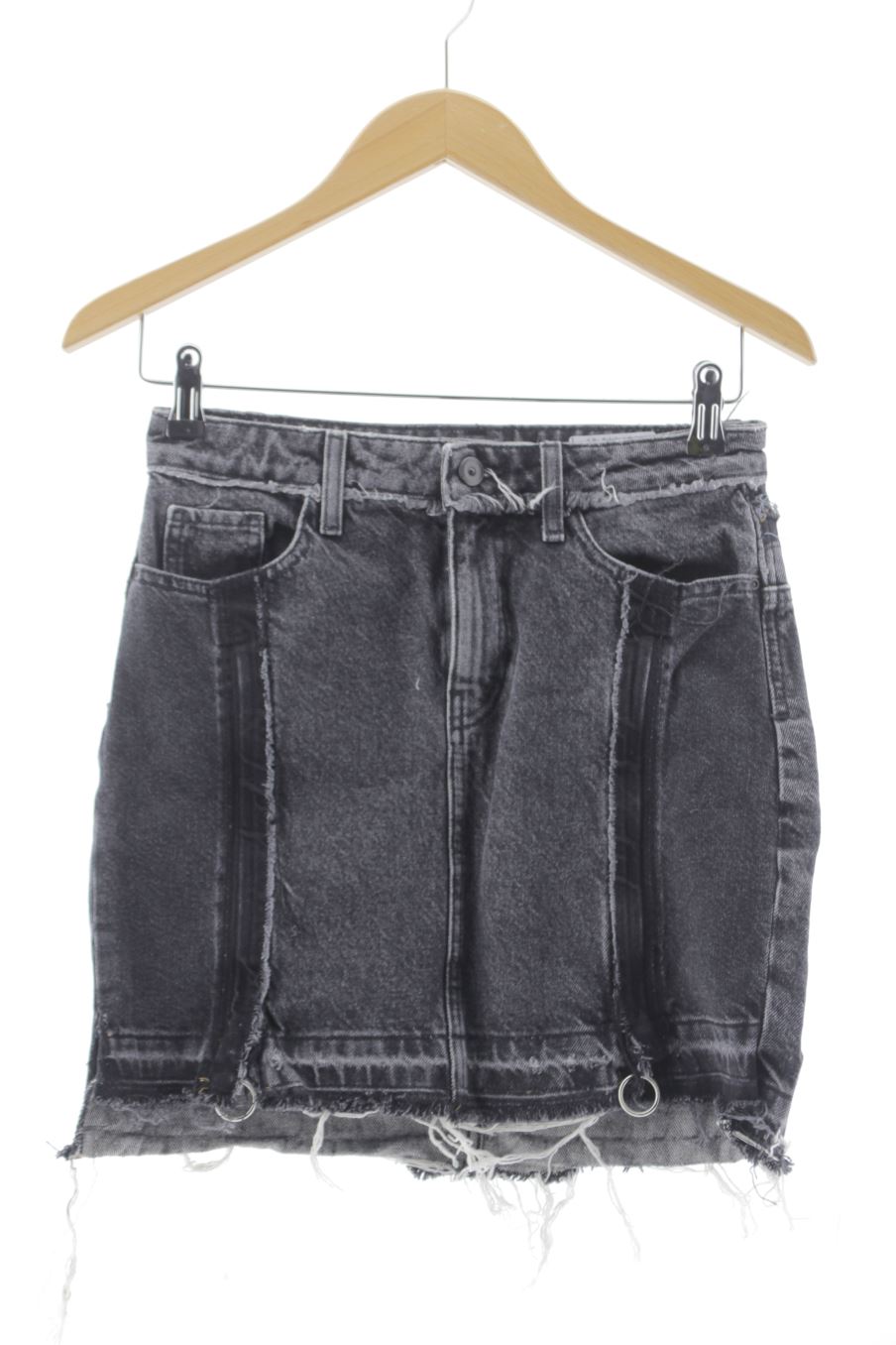 Jupe Zara de la taille XS, de couleur gris de denim