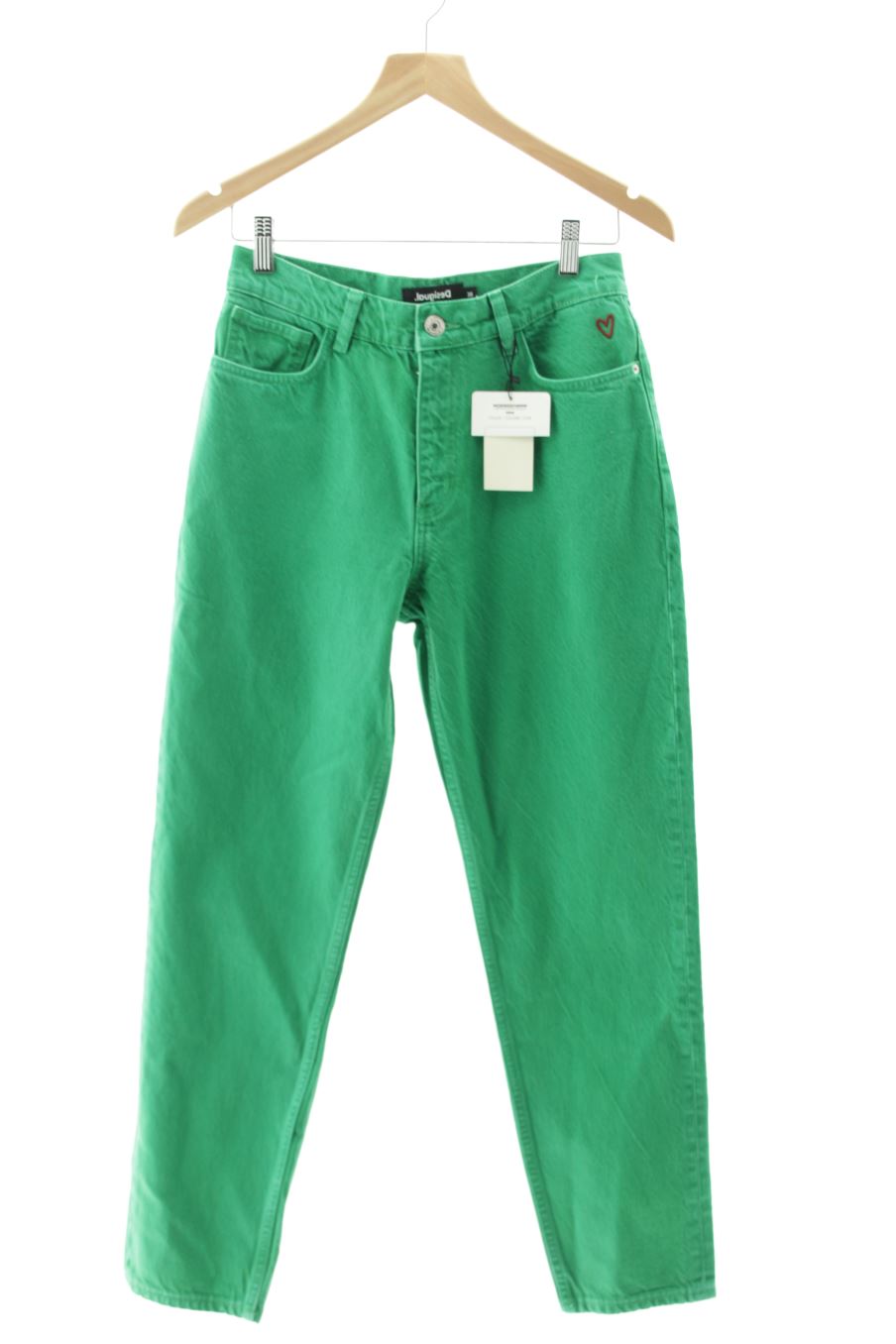 Jeans Desigual de la taille 38, de couleur vert de denim