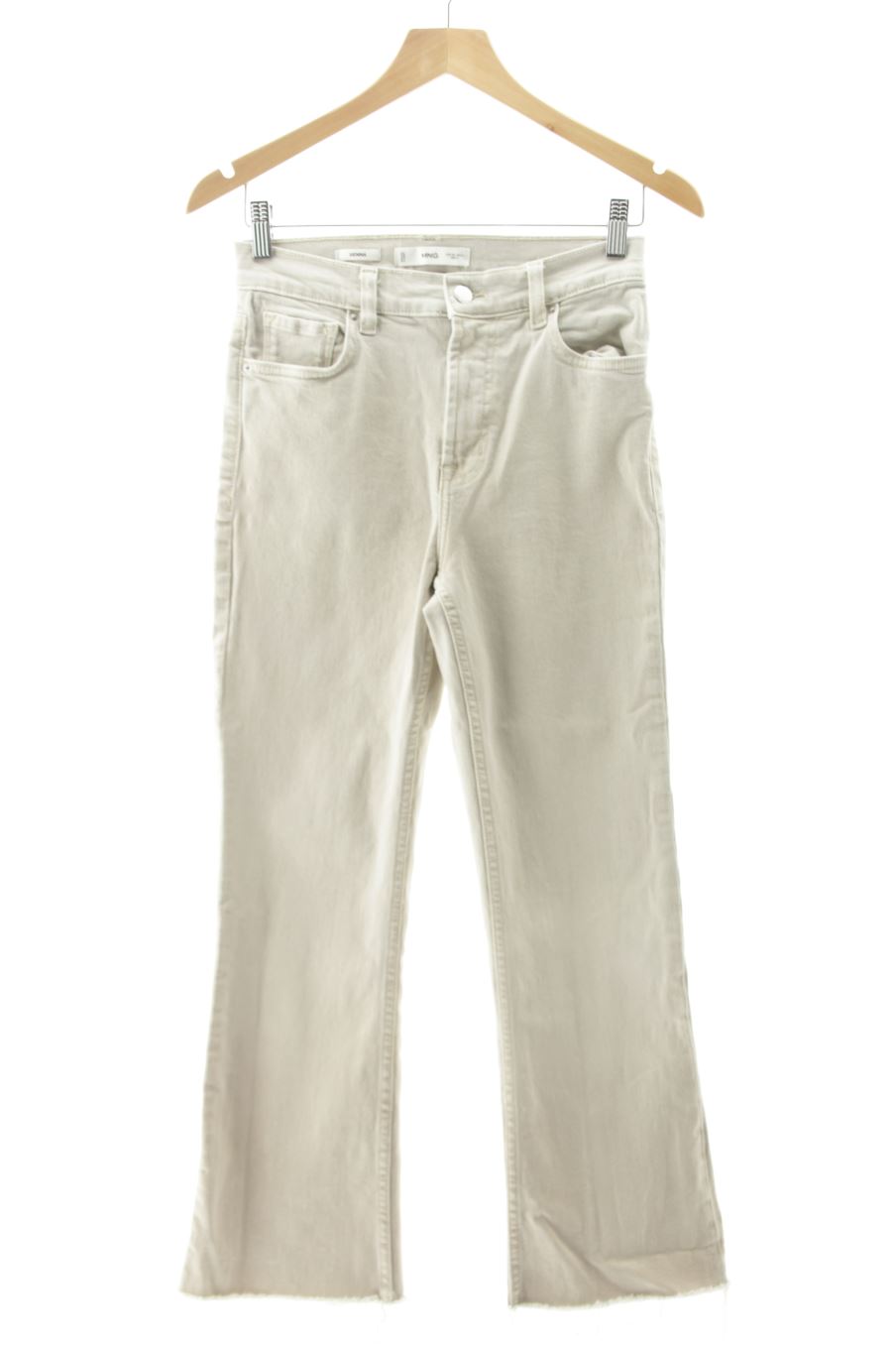 Vaquero de Mango de la talla 38, de color beige de ropa vaquera