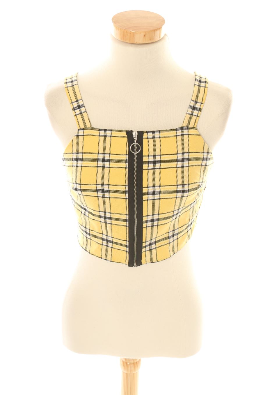 Top Bershka de la taille S, de couleur carreaux