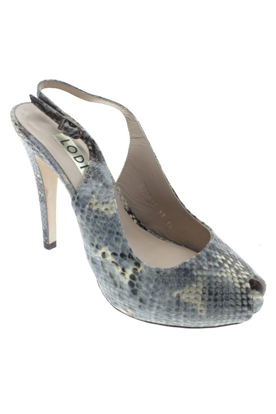 Sandalias tacon de Lodi de la talla 39, de color azul de