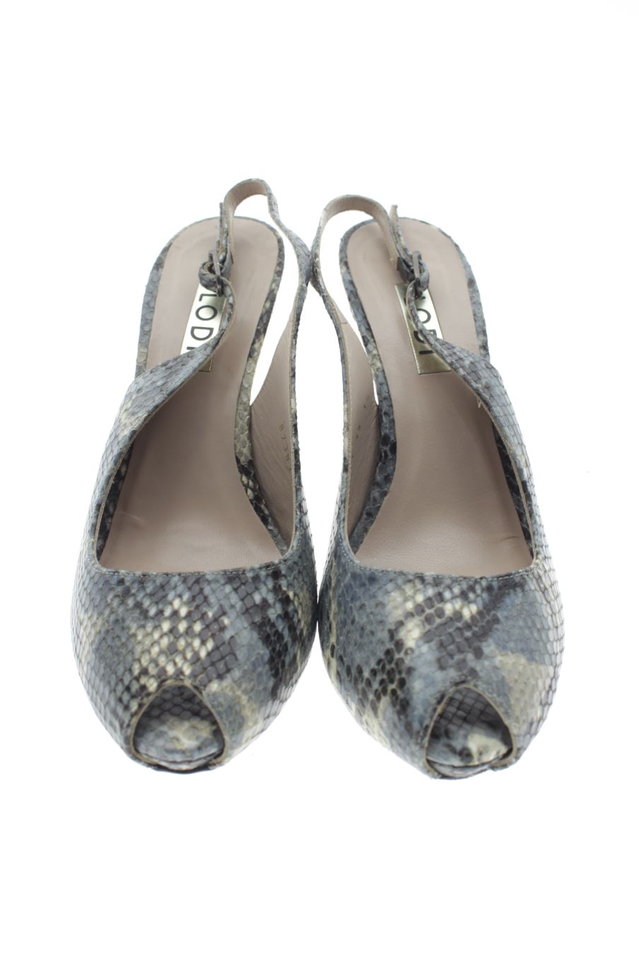 Sandalias tacon de Lodi de la talla 39, de color azul de