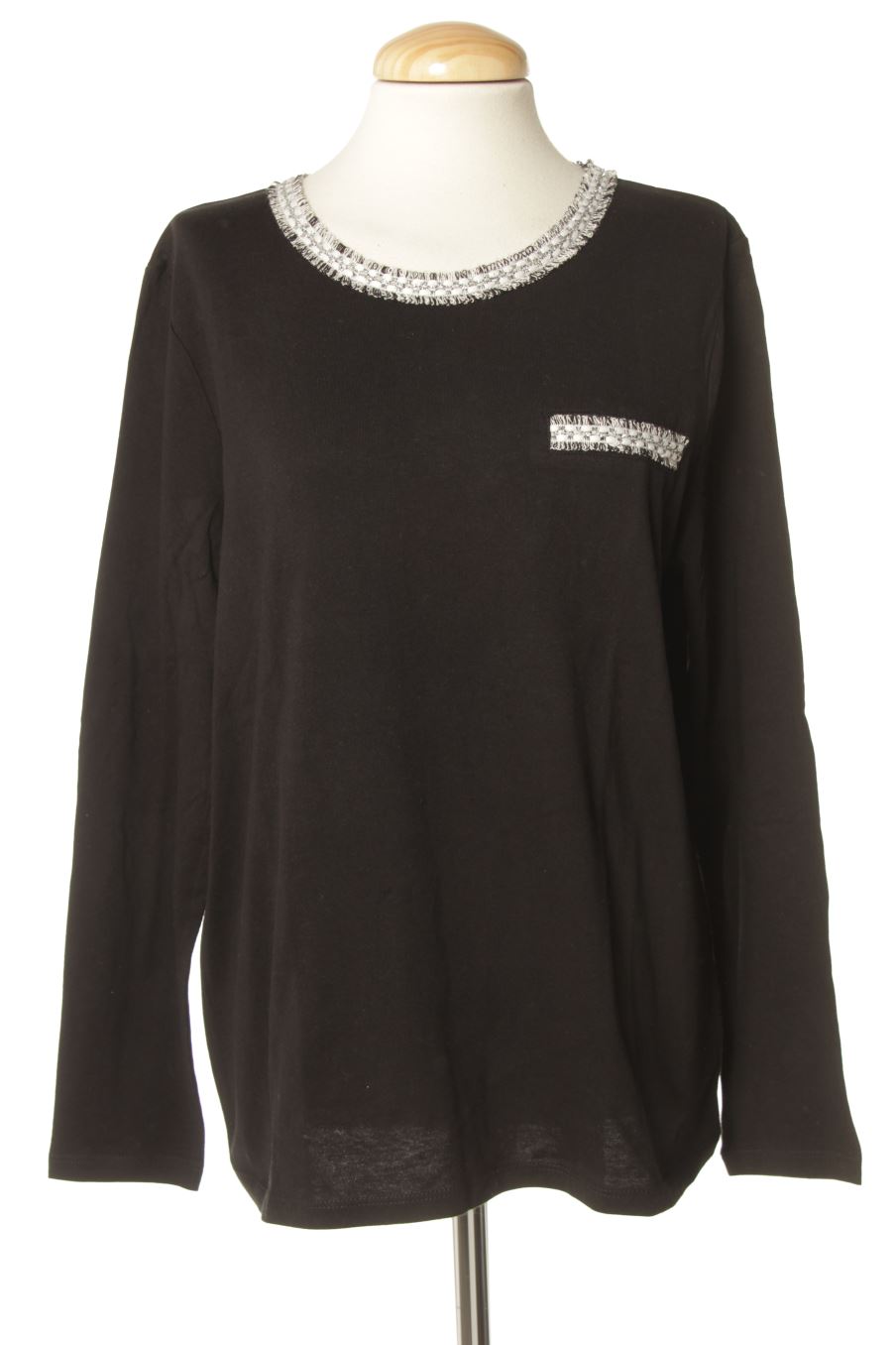 Camiseta manga larga de Anne Weyburn de la talla 42, de color negro