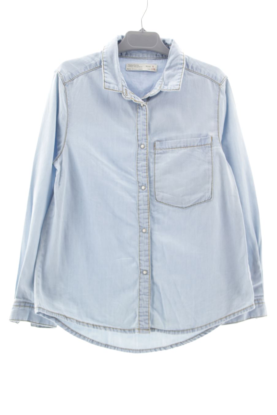 Camisa de manga larga de Zara de la talla 8 años de denim de segunda mano
