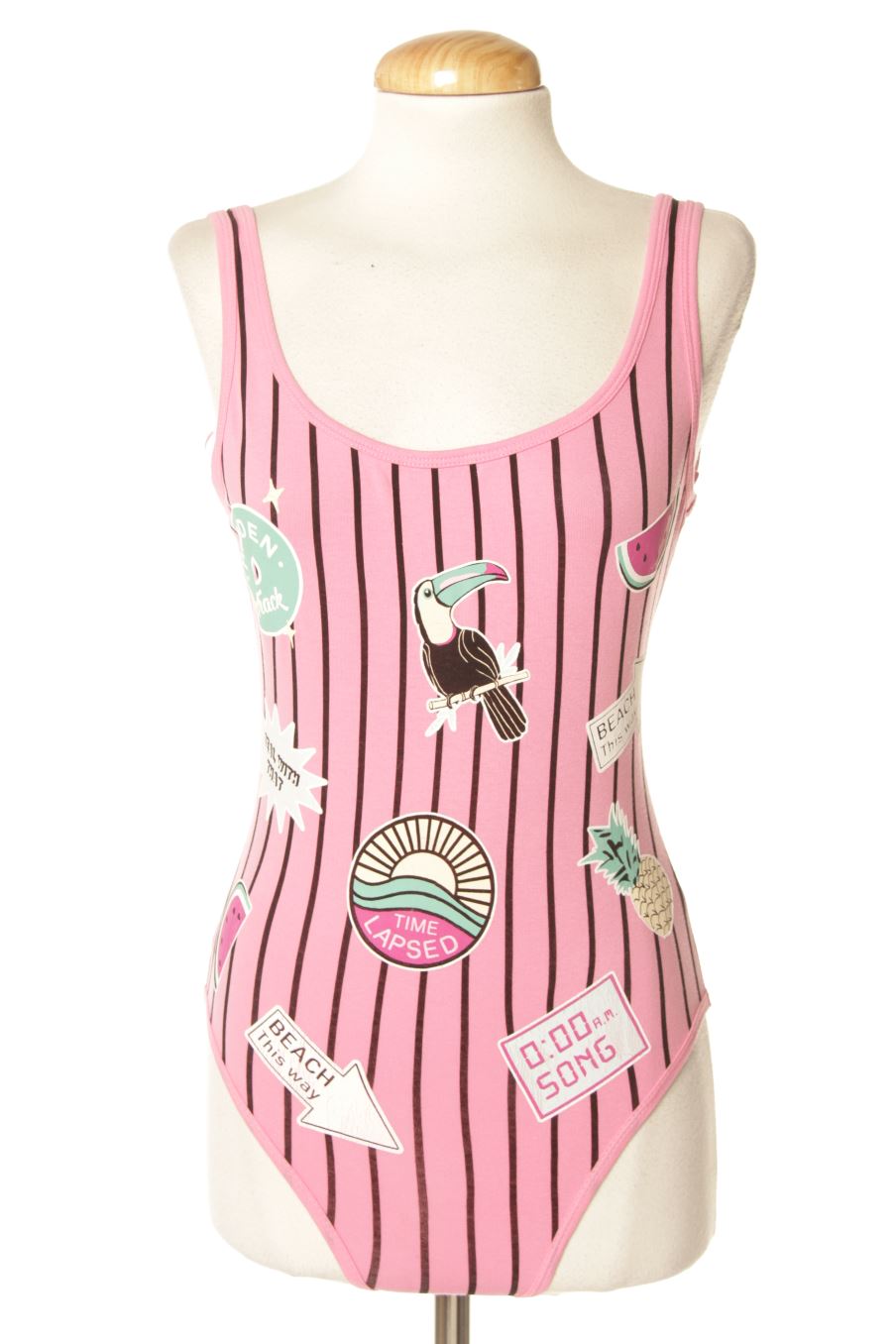 Body de Pull & Bear de la talla S, de color rayas