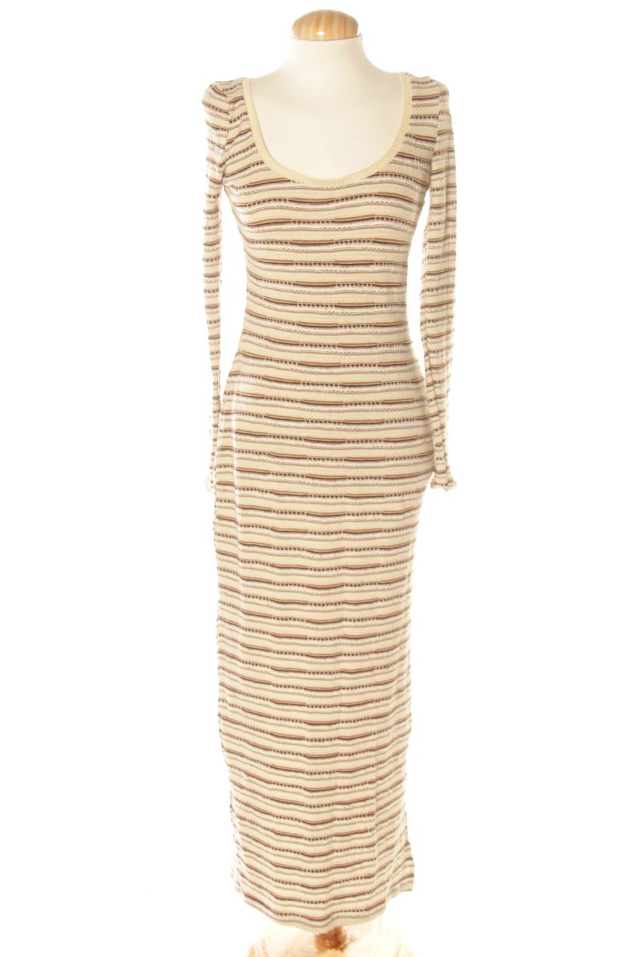 Vestito casual de Bershka de la talla M, de color beige